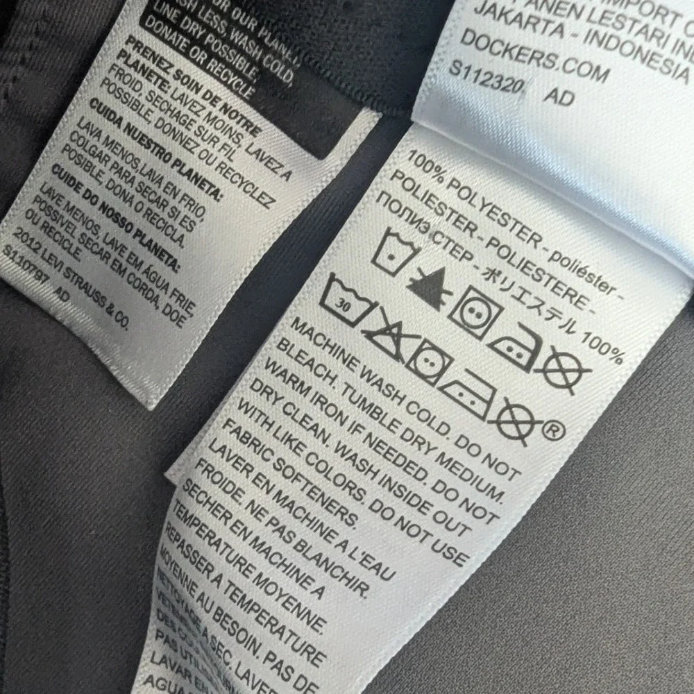 Dockers Go Pants Gray Slim Fit Performance Chino Mens 38x30 Minimalist Modern